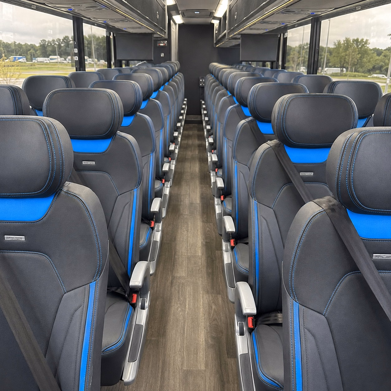 brownsville charter bus interior
